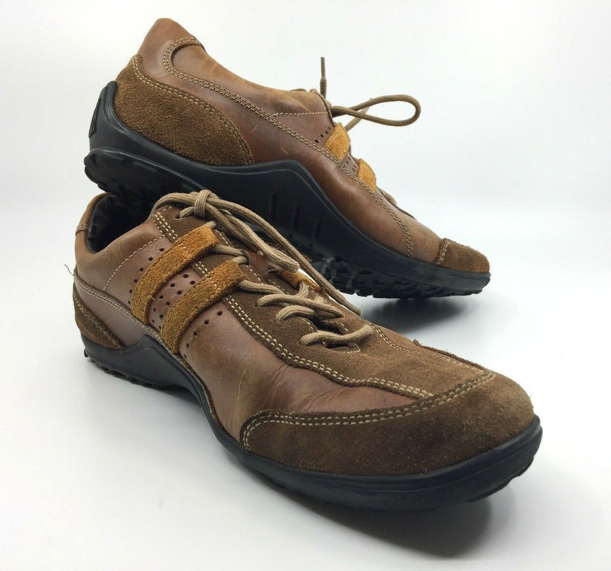 Cole Haan Suede Leather Casual Sneakers Tan Brown Lace Up  display picture 1