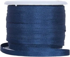 Threadart 100% Pure Silk Ribbon - 2mm Navy - No. 590 - 10 Meters