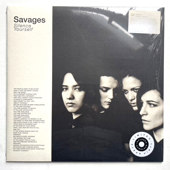 Savages - Silence Yourself * Vinyl Lp Ltd Clear * 1st Press 2013 * Free P&P UK *