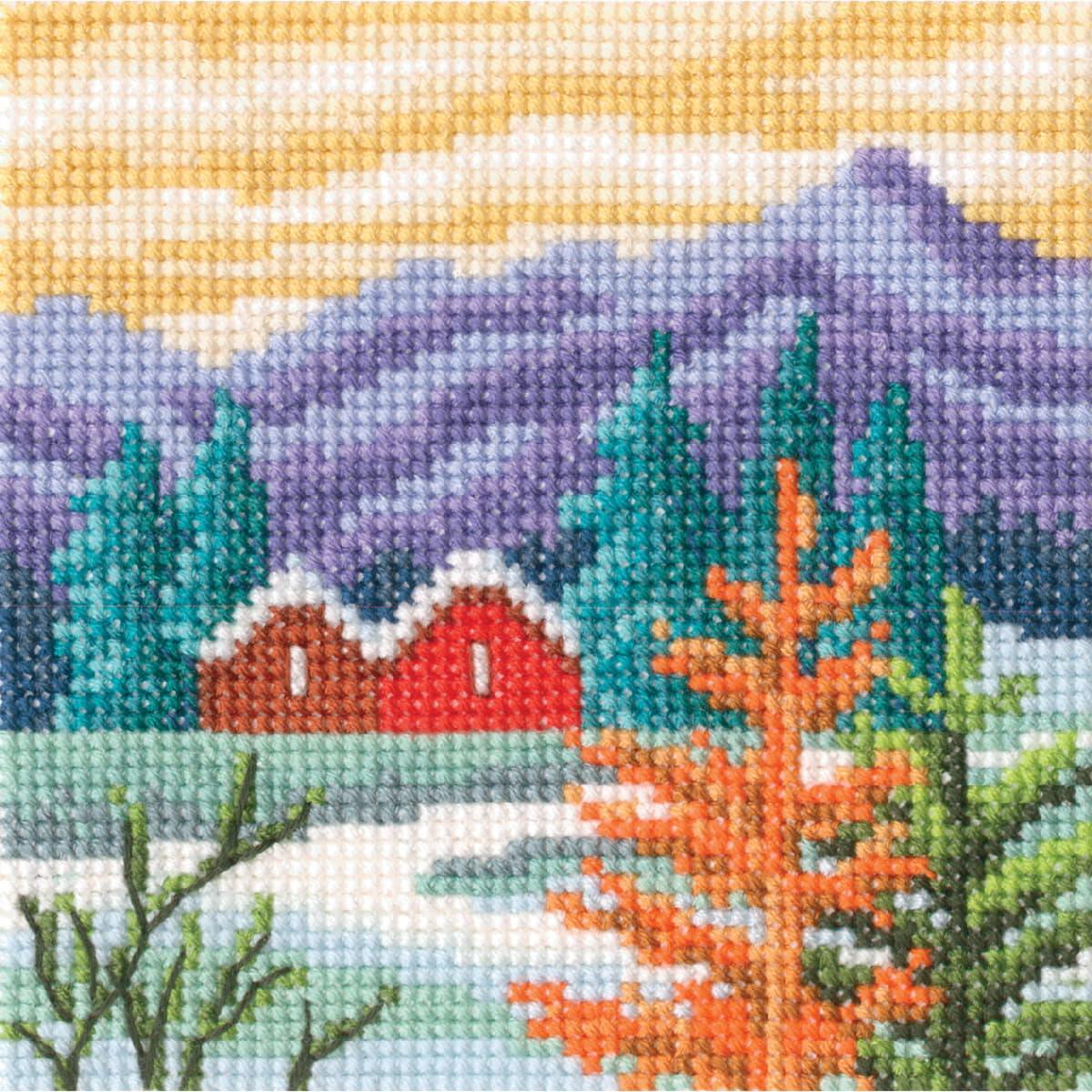 RTO counted cross stitch kit ""Summer colours VIII"", 11x11cm, DIY