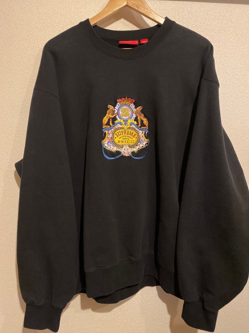 Supreme Crest Crewneck Black | eBay Supreme Crest Crewneck Black | eBay