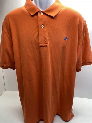 Southern Tide The Skipjack Polo Shirt Adult XL Orange Short Sleeve Men's Casual
