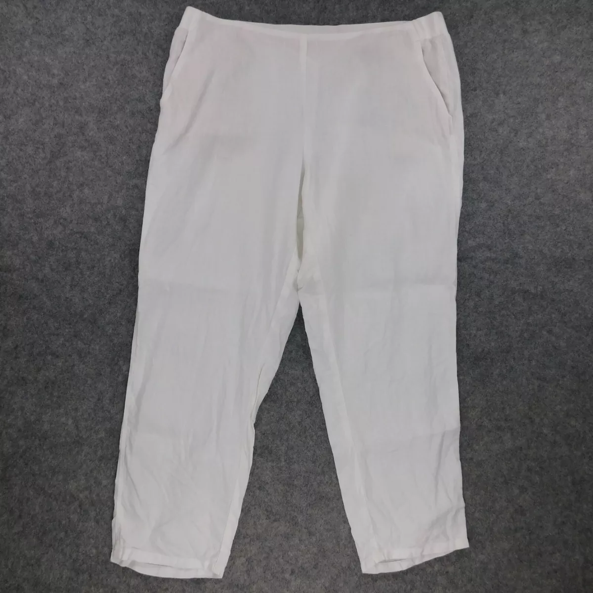 J jill white linen pants sale