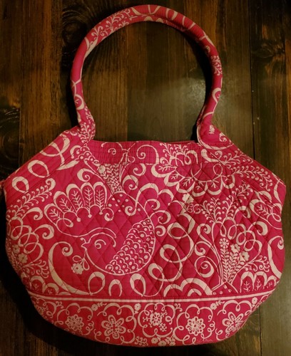 Vera Bradley Angle Tote TWIRLY BIRDS PINK Handtasche Beuteltasche - Bild 2 von 7