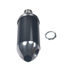 3/4" Threaded Aluminium Black Exhaust Muffler For 212cc GX200Go kart Mini Bike