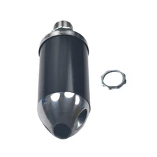 3/4" Threaded Aluminium Black Exhaust Muffler For 212cc GX200 Go kart Mini Bike