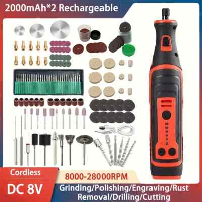 8V Rechargeable Electric Grinder Small Hand-Held Grinding Engraving Machine New