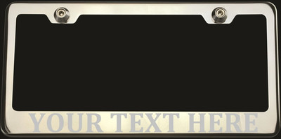 Cambria Font Personalized Custom Laser Engraved Polish fiat License Plate Frame