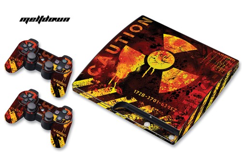 Skin Adesivo Wrap per PS3 Slim Console PLAYSTATION 3 + Controller Meltdown