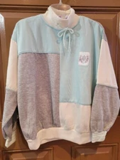 Vintage Choices From Gitano Colorblock Tie Neck Sweatshirt NWT