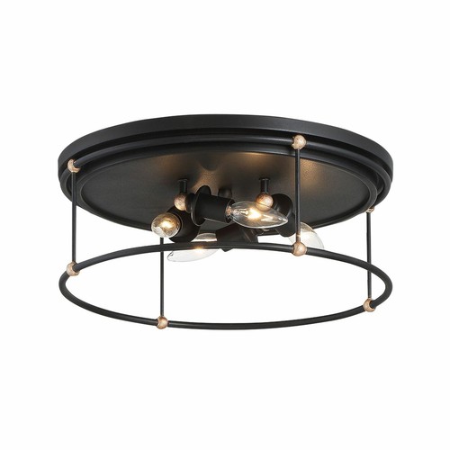 Minka Lavery Westchester County - 4 Light Flush Mount in Sand Coal with Skyline 