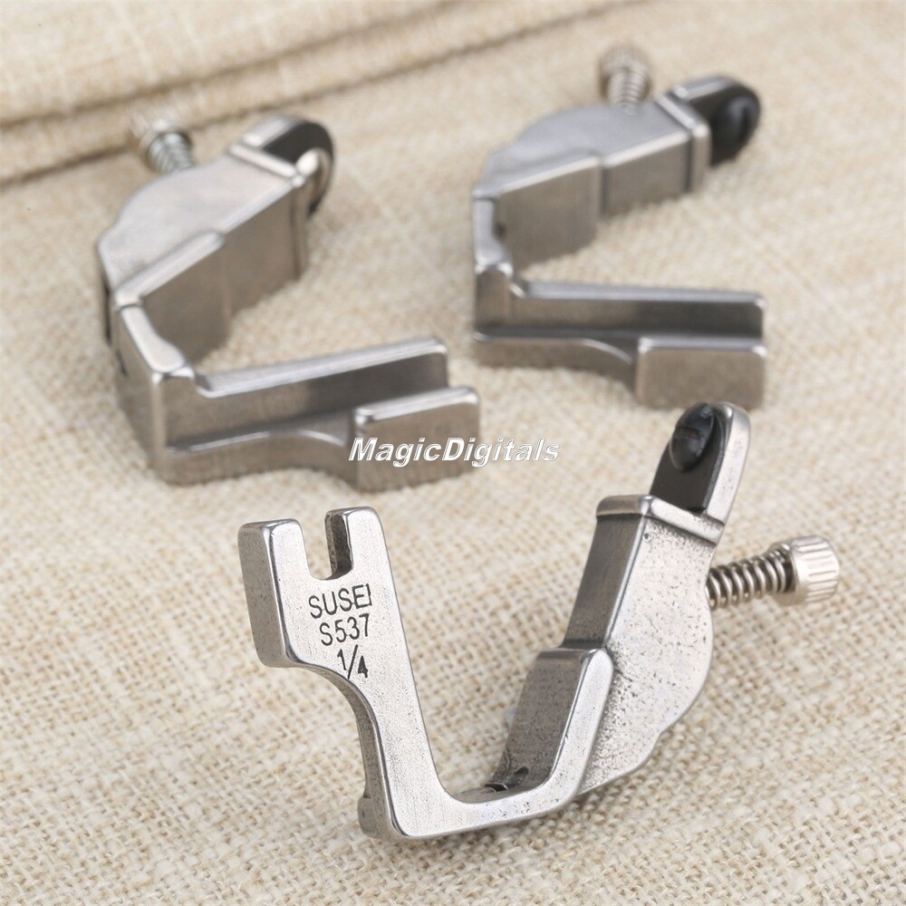 S537 Steel Industrial Sewing Machine Elastic Presser Foot 1/8 3/16 1/4