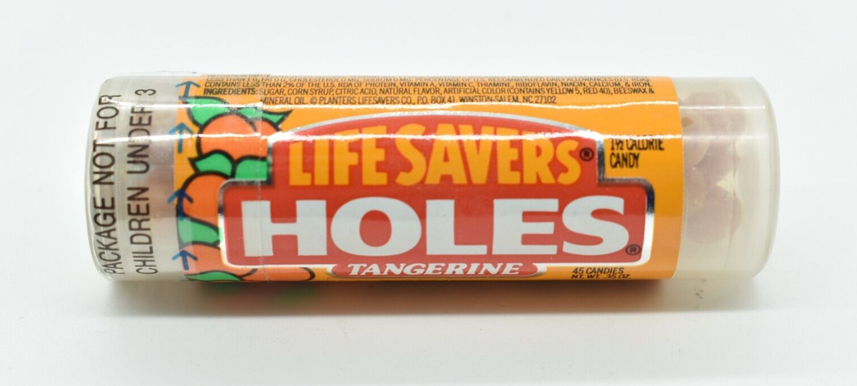 Life Savers - HOLES, 'TANGERINE', 1989, Sealed Candy, Vintage