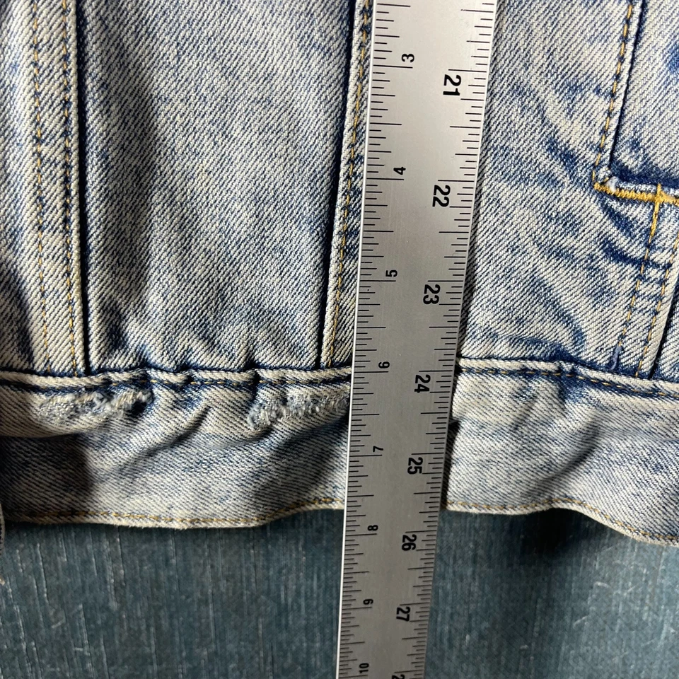 Chaqueta de Camionero H&M Mujer Talla L Azul Denim Sherpa Forrada Mangas Largas Bolsillos Foto 4 de 4