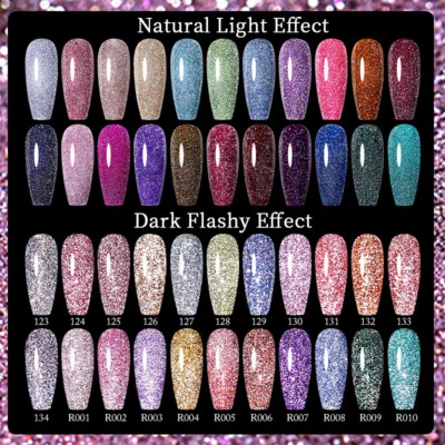 UR SUGAR 7.5ml Reflective Glitter Gel Polish Soak Off UV LED Varnish Nail Art
