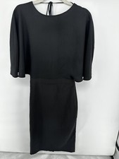 Zara Open Back Black Dress XS Midi
