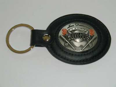 San Francisco Giants 3-D Metal & Leather Key Chain MLB Licensed Baseball