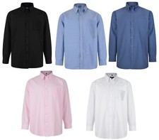 Men's Kam Big Size Casual Office Long Sleeve Oxford Shirt - Single Chest Pocket
