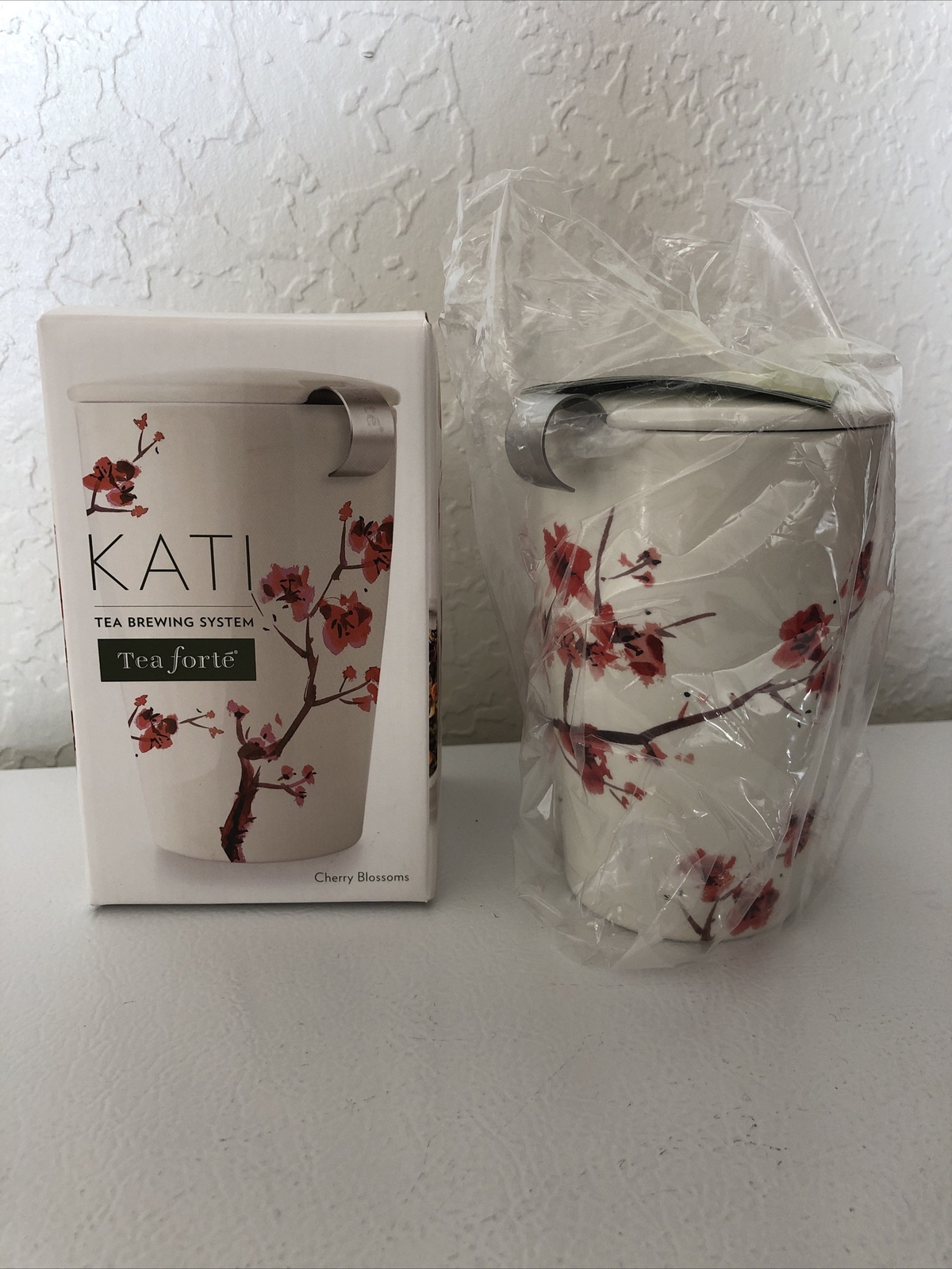 Forte Kati Single Cup Loose Tea Brewing System, Ceramic Cup 