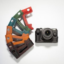 Retro Genuine Leather Camera Half Cases Bag Protect Covers Fit For Pentax Q10/Q7