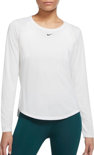 Nike Damen Weiß Dri Fit One Langarm Oberteil Logo Atmungsaktiv Größe 2XL Neu mit Etikett