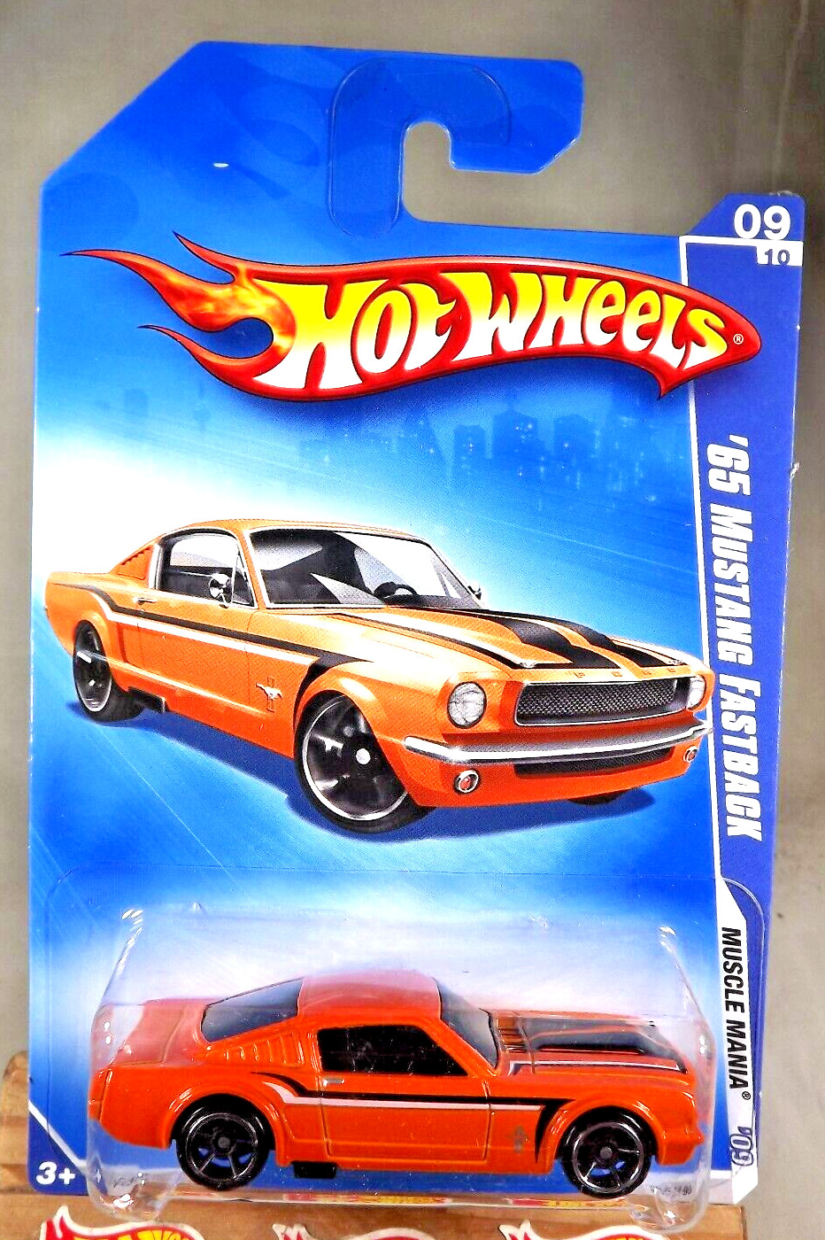 2009 Hot Wheels KMART #85 Muscle Mania 9/10 '65 MUSTANG FASTBACK Orange w/OH5Sp
