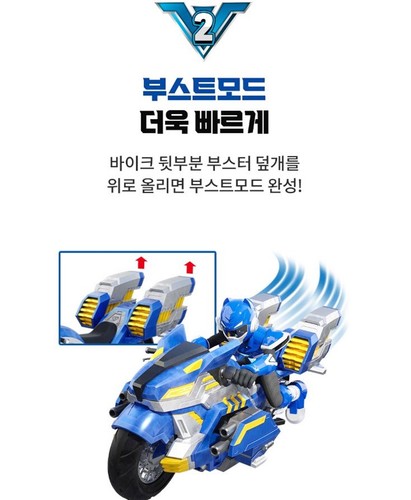 Mini Force V-Rangers VOLT-V & SPEEDER-V Set Figure Bike Toy 2022 Bolt Brand New - Picture 7 of 7