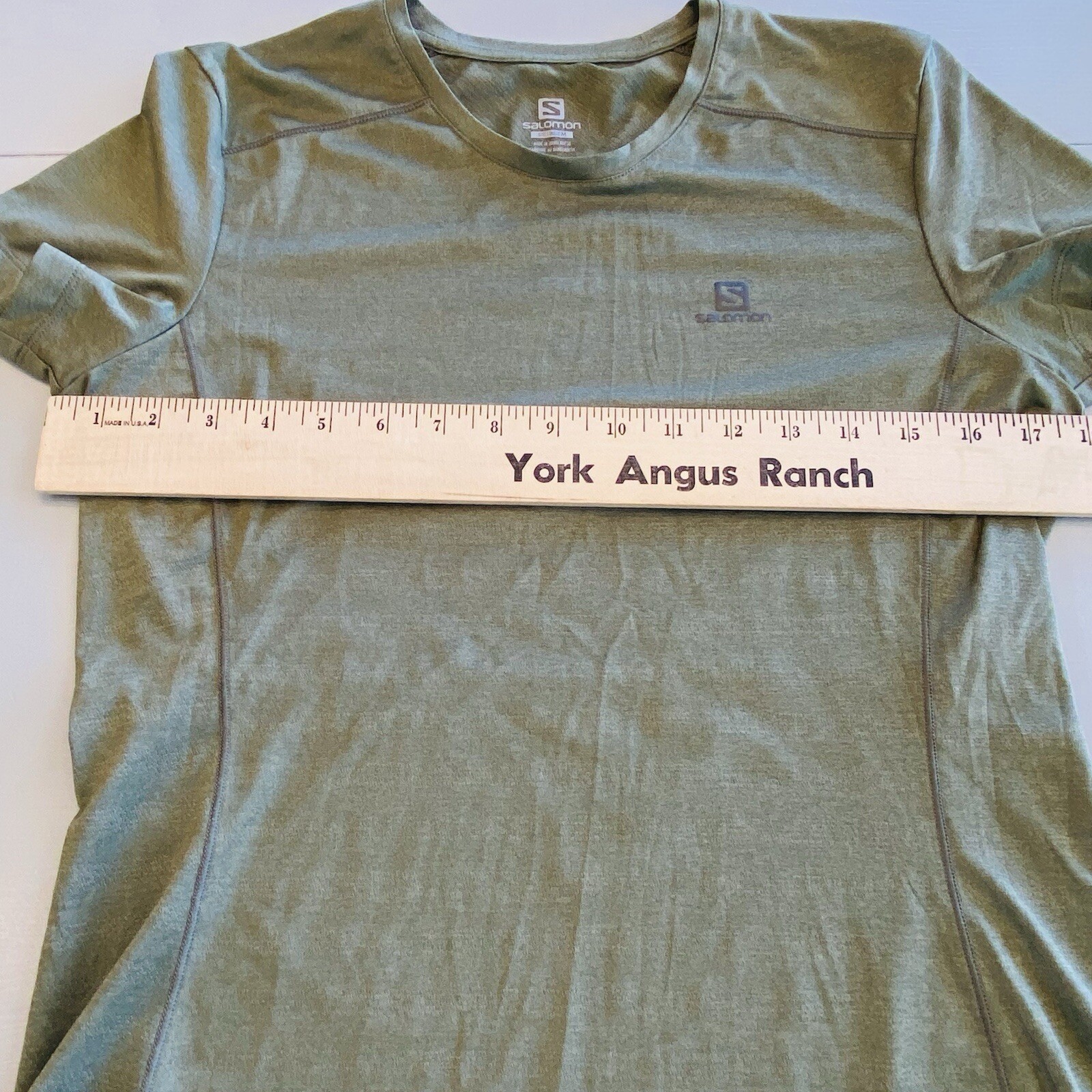 SALOMON camicia donna taglia media verde atletica manica corta così morbida OTTIMA