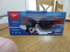 Speedo Disney Mickey Mouse Illusion Junior Goggles Lava Red New Boxed Free P&P 