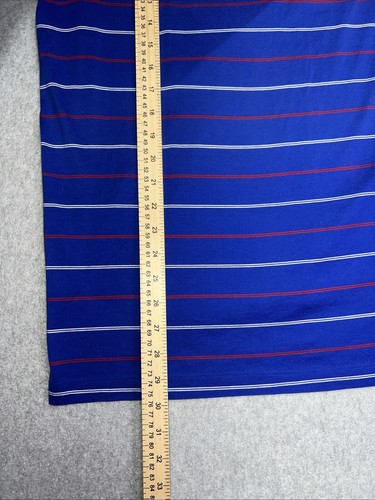 Polo Golf Ralph Lauren Mens Large Shirt Blue With White And Red Stripes - Picture 9 of 11