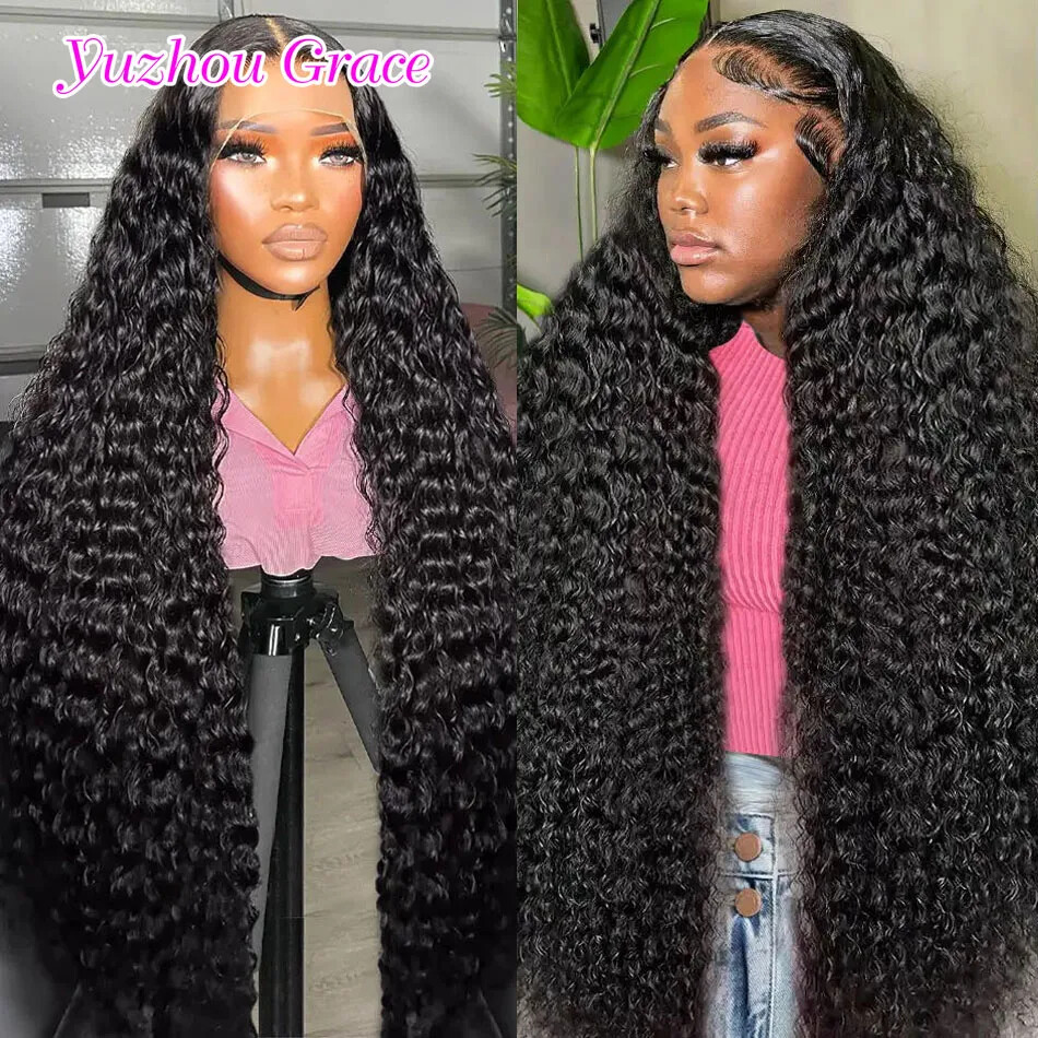 Glueless HD Lace Frontal Wig Brazilian Deep Wave Human Hair