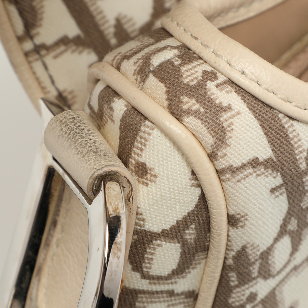 Dior Beige/White Oblique Canvas and Leather Floral Dior Beige/White Oblique Canvas and Leather Floral
