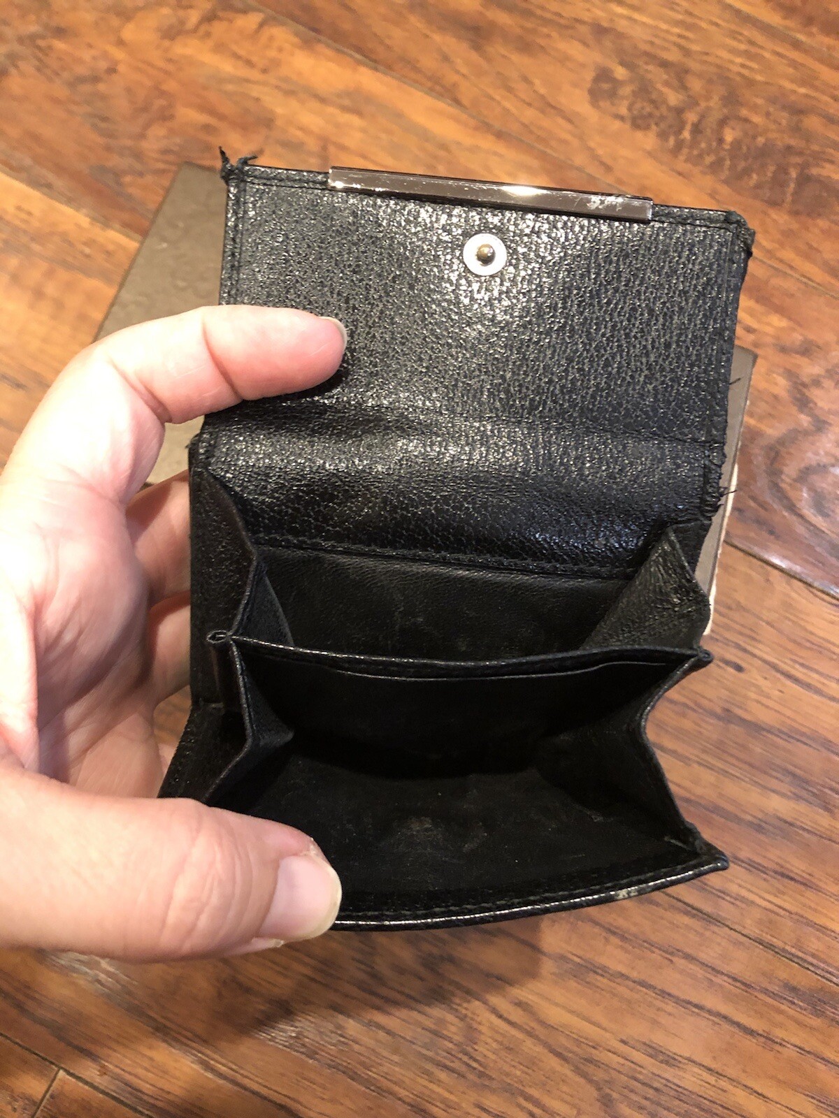 Authentic GUCCI Monogram Black Silver Canvas Leat… - image 6