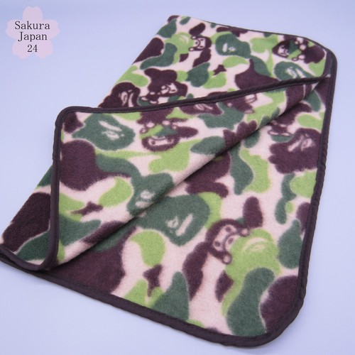 BAPE A Bathing Ape Mini Fleece Blanket Camo APE HEAD MILO 2007 SS Mag Free Gift - Picture 5 of 8