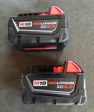 BONUS CHARGER  2 Milwaukee 48-11-1850 M18 XC 5.0 AH Batteries   FREE SHIPPING