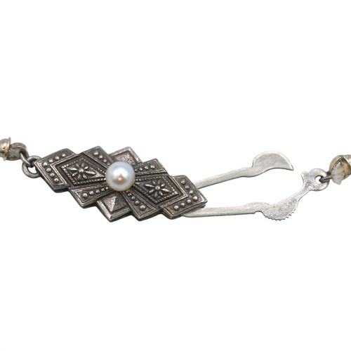 JUEGO DE PENDIENTES COLLAR PERLAS GRADUADAS MIKIMOTO VINTAGE PLATA ESTERLINA FIRMADO - Imagen 7 de 10