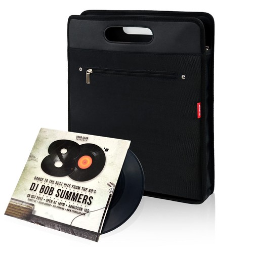 AKOZLIN Vinyl Record Travel Carrying BagLP Records Durable Vinyl Albums Case