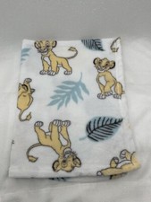 Disney Baby Blanket Lion King Simba Plush Green and brown Leaves Safari Jungle