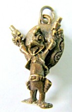 Disney PANCHITO Sterling Silver 1940's solid cast figural charm mint