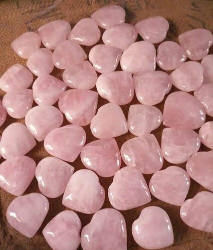 Rose Quartz Puffy Hearts Rose Quartz Puffy Hearts