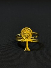 Unique Ankh Key Of Life Adjustable Ring Egyptian ring with scarab