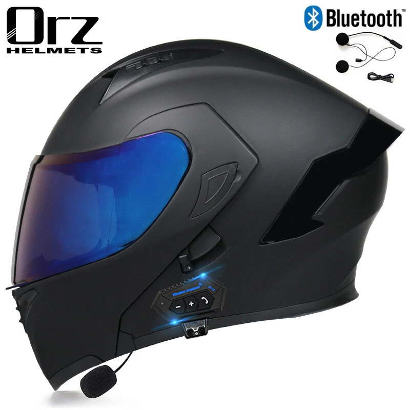 Bluetooth Modular Motorcycle Helmet Dual Visor Flip Up Crash Bike Helmet DOT - Image 2 of 4