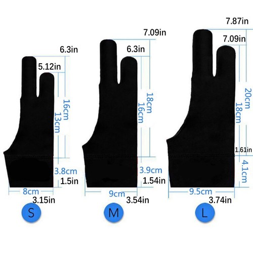 Painting Digital Tablet Writing Anti-Fouling Glove For Art Students Arts Lover - Photo 3/9