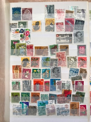 Old album / stockbook pages with Switzerland stamps. Collection 10 sides mixed - 第 5/11 張圖片