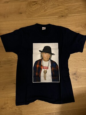 SUPREME Neil Young T-Shirt L Gr. Super Rare Box Logo Blau