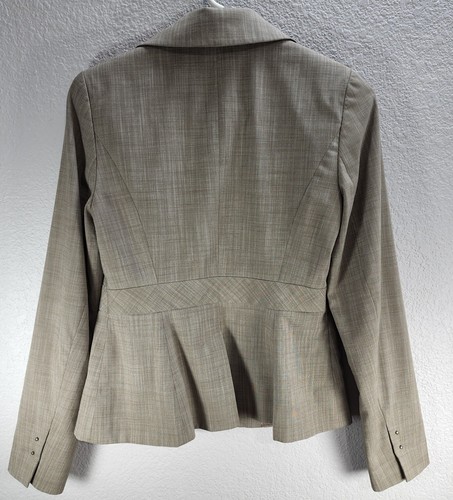 Classiques Entier Brown Casual Business Formal Hook Closure Blazer Jacket Sz 2 - Picture 4 of 6