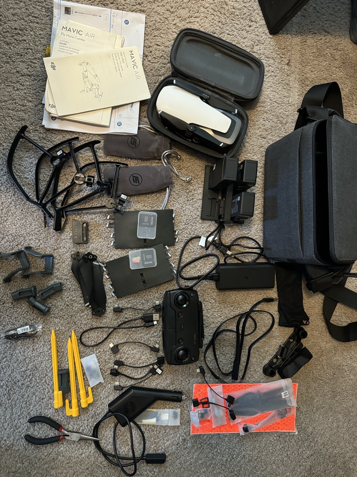 DJI Mavic Air Camera Drone With 3 Batteries-image