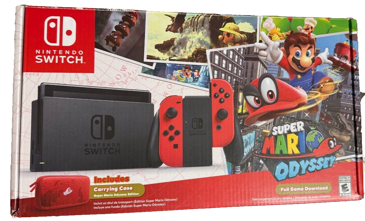 Nintendo Switch Super Mario Odyssey Console EMPTY BOX ONLY Retail NO Console*-image