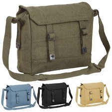 Highlander Canvas Webbing Haversack Small Vintage Military Shoulder Bag Satchel