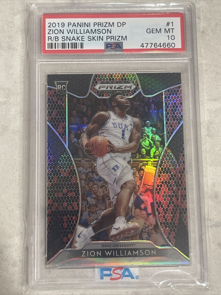 Zion Williamson Rookie RC PSA 10 Gem Mint 2019 Prizm dp